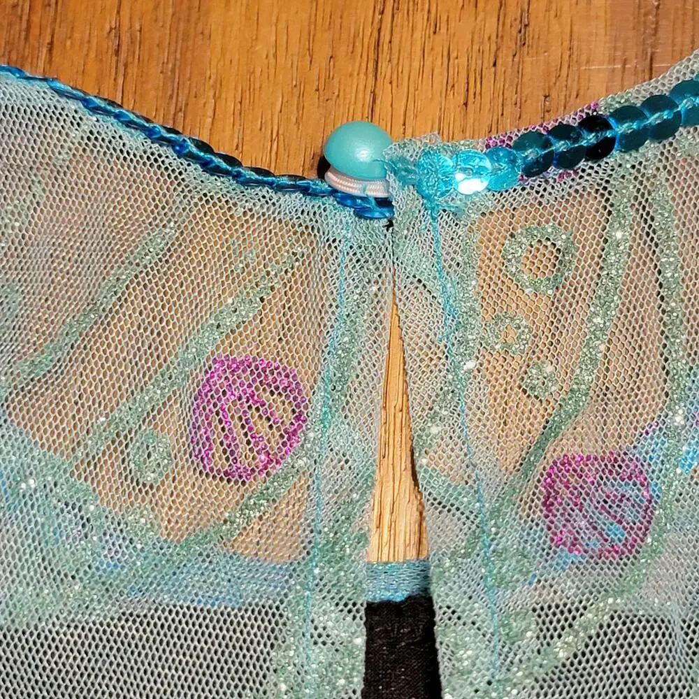 Spirit Halloween Girls Blue Mermaid Jumpsuit - Size Small - Picture 7 of 9